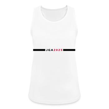 JGA 2025 - Frauen Tank Top atmungsaktiv - Weiß - Vorne - Zoe (177cm)
