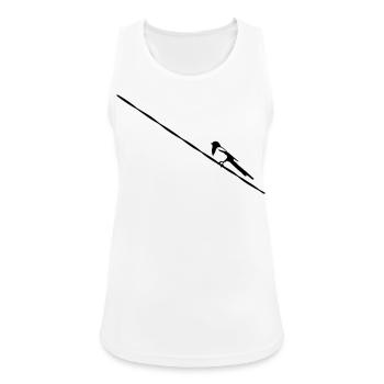 Elster auf Stromleitung - Frauen Tank Top atmungsaktiv - Weiß - Vorne - Zoe (177cm)