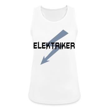Elektriker - Frauen Tank Top atmungsaktiv - Weiß - Vorne - Zoe (177cm)