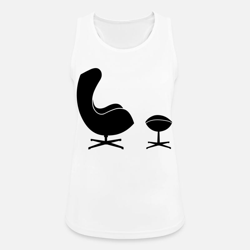 Egg chair by Arne Jacobsen - Women's Breathable Tank Top - white