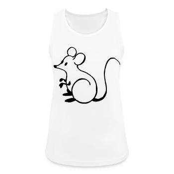 Souris - Débardeur respirant Femme - blanc - Devant - Zoe (177cm)
