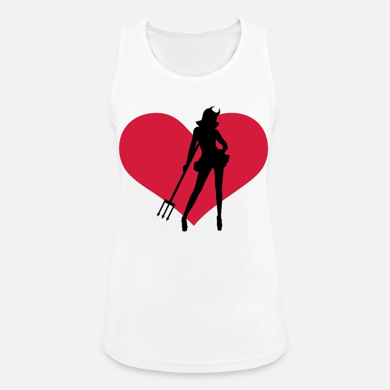 Devil - Women's Breathable Tank Top - white
