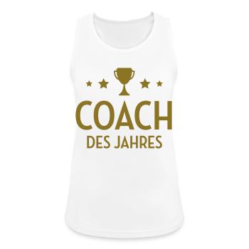 Coach Coachin Coaching Trainer Sport Team - Frauen Tank Top atmungsaktiv - Weiß - Vorne - Zoe (177cm)
