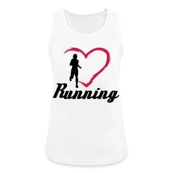 Running, runner and heart - Women's Breathable Tank Top - white - Front - Zoe (177cm)