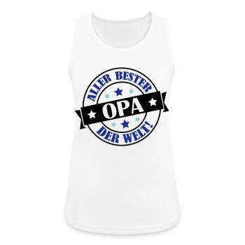 allerbester_opa_002 - Frauen Tank Top atmungsaktiv - Weiß - Vorne - Zoe (177cm)