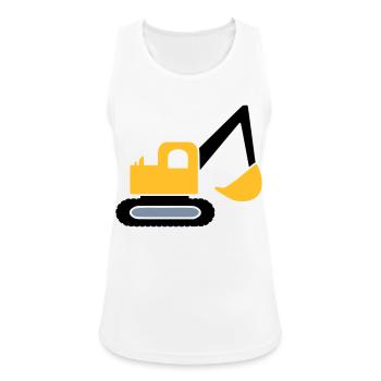 Bagger Fahrzeug - Frauen Tank Top atmungsaktiv - Weiß - Vorne - Zoe (177cm)