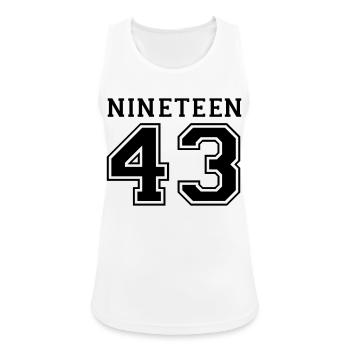 1943 - Frauen Tank Top atmungsaktiv - Weiß - Vorne - Zoe (177cm)