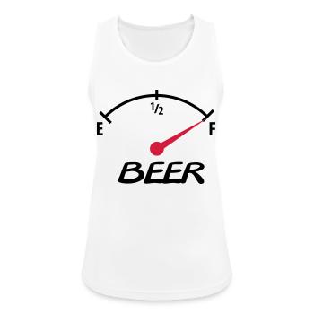 beer - Frauen Tank Top atmungsaktiv - Weiß - Vorne - Zoe (177cm)