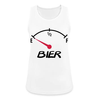 bier - Frauen Tank Top atmungsaktiv - Weiß - Vorne - Zoe (177cm)