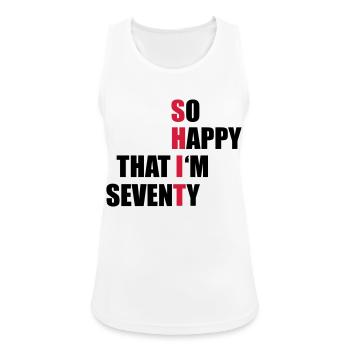 70th birthday - Women's Breathable Tank Top - white - Front - Zoe (177cm)