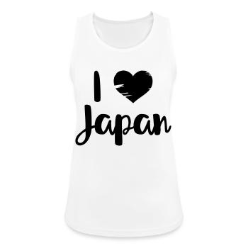 I love Japan - Débardeur respirant Femme - blanc - Devant - Zoe (177cm)
