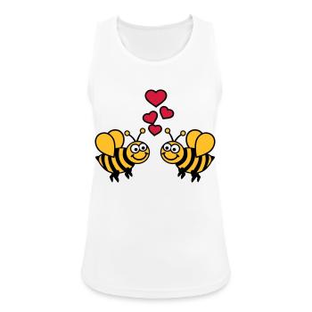Biene - Frauen Tank Top atmungsaktiv - Weiß - Vorne - Zoe (177cm)
