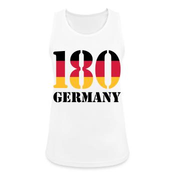 180 Germany - Frauen Tank Top atmungsaktiv - Weiß - Vorne - Zoe (177cm)