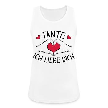 Tante ich liebe Dich - Frauen Tank Top atmungsaktiv - Weiß - Vorne - Zoe (177cm)