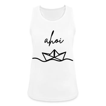 ahoi - Frauen Tank Top atmungsaktiv - Weiß - Vorne - Zoe (177cm)