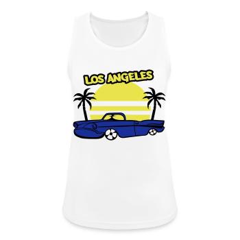 los angeles lowrider - Frauen Tank Top atmungsaktiv - Weiß - Vorne - Zoe (177cm)