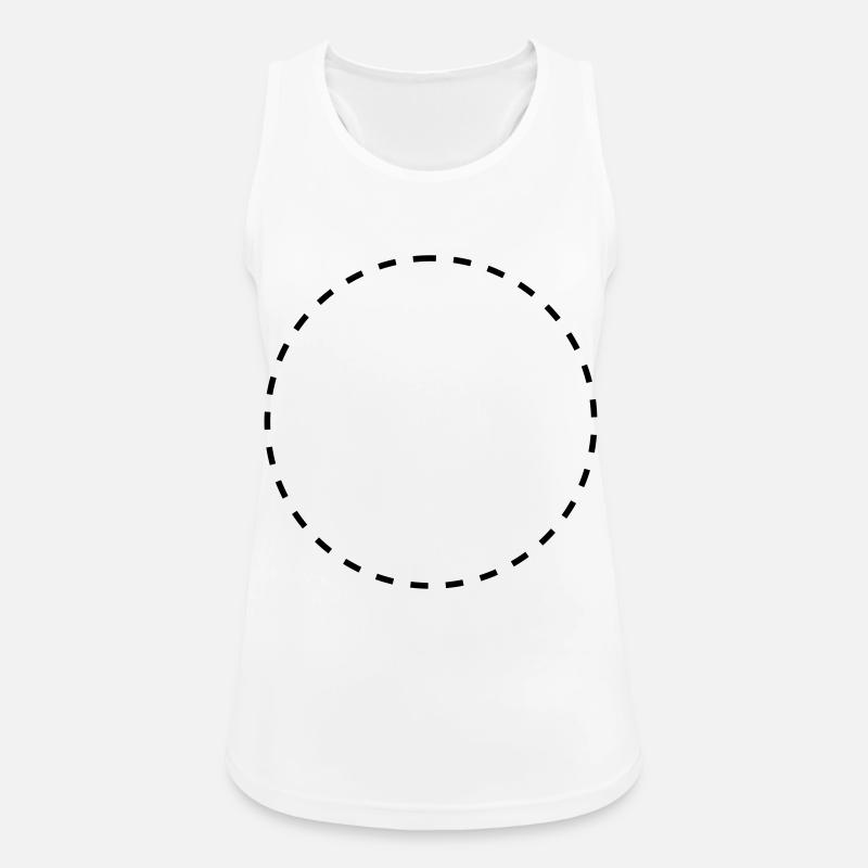 Dashed circle - Women's Breathable Tank Top - white
