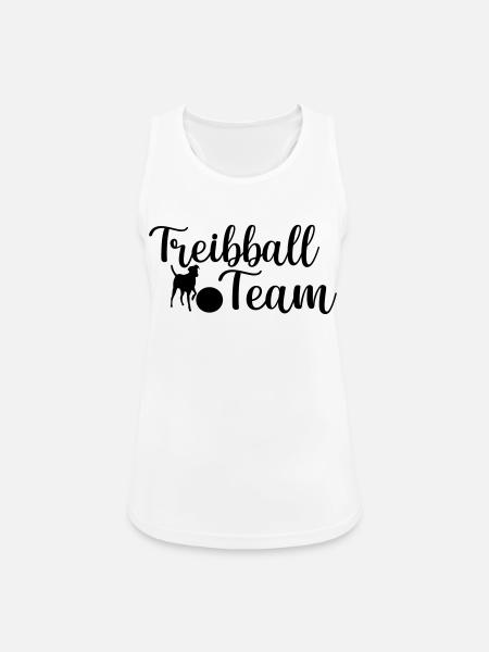 Treibball Hundesport Design - Frauen Tank Top atmungsaktiv - Weiß