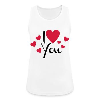 Liebe - Frauen Tank Top atmungsaktiv - Weiß - Vorne - Zoe (177cm)