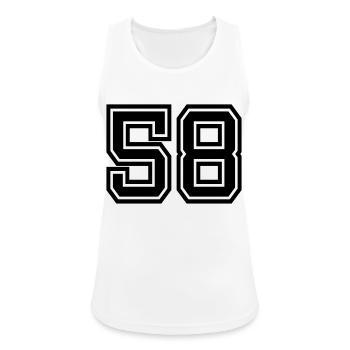 58 - Frauen Tank Top atmungsaktiv - Weiß - Vorne - Zoe (177cm)