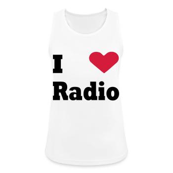 I love radio - Débardeur respirant Femme - blanc - Devant - Zoe (177cm)