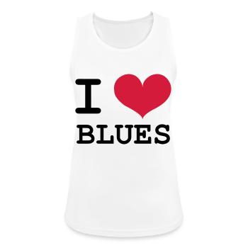 I Love Blues - Women's Breathable Tank Top - white - Front - Zoe (177cm)