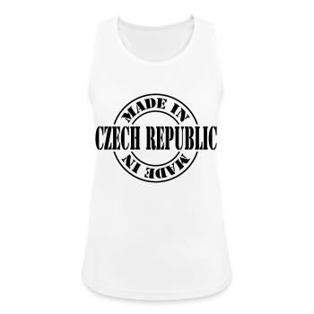made in czech republic m1k2 - Frauen Tank Top atmungsaktiv - Weiß - Vorne - Zoe (177cm)
