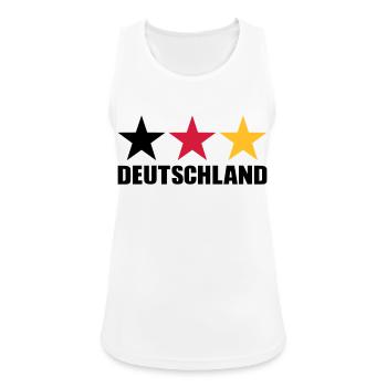 Deutschland - Frauen Tank Top atmungsaktiv - Weiß - Vorne - Zoe (177cm)