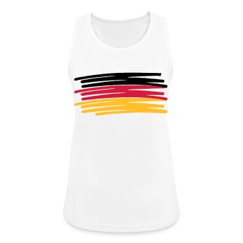 Germany Colors Pen Painted Flag - Women's Breathable Tank Top - white - Front - Zoe (177cm)