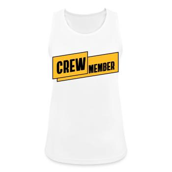 CREW Member Team Staff Group Team Selection - Women's Breathable Tank Top - white - Front - Zoe (177cm)