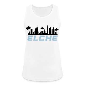 elche - Frauen Tank Top atmungsaktiv - Weiß - Vorne - Zoe (177cm)