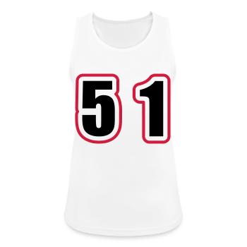51 Number College - Women's Breathable Tank Top - white - Front - Zoe (177cm)