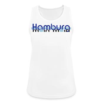 Hamburg Moin Moin blueblue - Frauen Tank Top atmungsaktiv - Weiß - Vorne - Zoe (177cm)