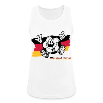 (ichdabei4) - Frauen Tank Top atmungsaktiv - Weiß - Vorne - Zoe (177cm)