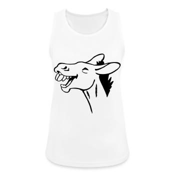 Laughing Donkey - Women's Breathable Tank Top - white - Front - Zoe (177cm)