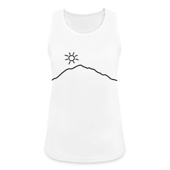 Berge und Sonne - Frauen Tank Top atmungsaktiv - Weiß - Vorne - Zoe (177cm)