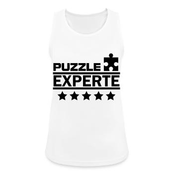 puzzle experte - Frauen Tank Top atmungsaktiv - Weiß - Vorne - Zoe (177cm)