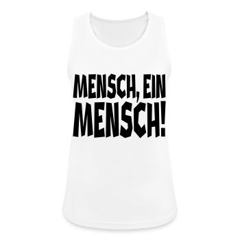 Ein Mensch - Frauen Tank Top atmungsaktiv - Weiß - Vorne - Zoe (177cm)