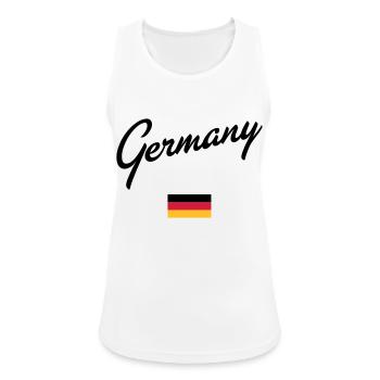 Germany - Frauen Tank Top atmungsaktiv - Weiß - Vorne - Zoe (177cm)