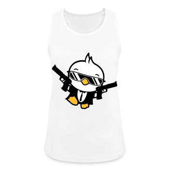 Bird 2 Gun Guns Agent Sunglasses Cool - Women's Breathable Tank Top - white - Front - Zoe (177cm)