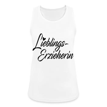 Lieblingserzieherin - Frauen Tank Top atmungsaktiv - Weiß - Vorne - Zoe (177cm)