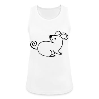 Souris - Débardeur respirant Femme - blanc - Devant - Zoe (177cm)