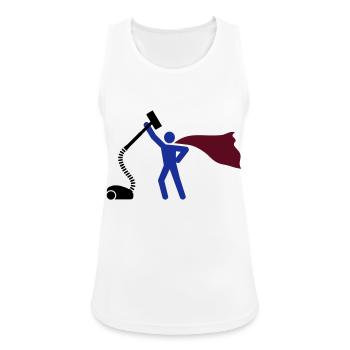 Staub saugen HEH 3 farb Vektor - Frauen Tank Top atmungsaktiv - Weiß - Vorne - Zoe (177cm)