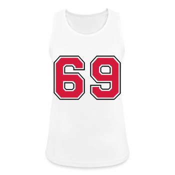 69__f2 - Women's Breathable Tank Top - white - Front - Zoe (177cm)