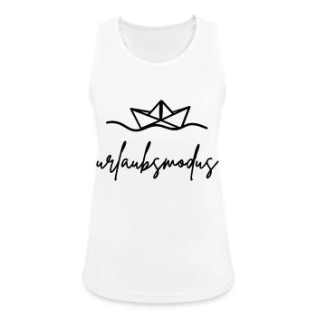 urlaubsmodus schiff - Frauen Tank Top atmungsaktiv - Weiß - Vorne - Zoe (177cm)