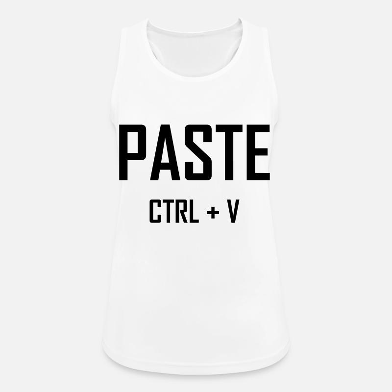 Paste Ctrl V - Father Son Shirt - Women's Breathable Tank Top - white