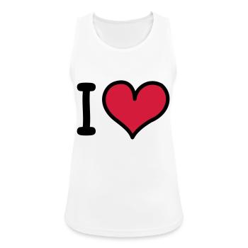 I Heart 3-colors - Débardeur respirant Femme - blanc - Devant - Zoe (177cm)