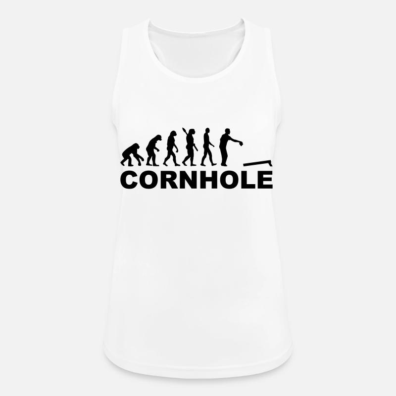Evolution Cornhole - Top da donna traspirante - bianco
