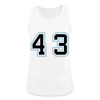 43 Number symbol - Women's Breathable Tank Top - white - Front - Zoe (177cm)