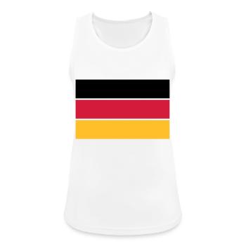 deutschland_50 - Frauen Tank Top atmungsaktiv - Weiß - Vorne - Zoe (177cm)